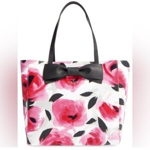 Kate Spade Clement Street - Blair Leather Tote In Posy Red Multi